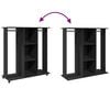 vidaXL Kleiderständer mit Rollen Schwarz 102x38x110 cm Holzwerkstoff