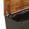 vidaXL Gartentruhe Schwarz 110x55x63 cm Poly Rattan Akazienholz