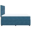 vidaXL Boxspringbett mit Matratze Blau 160x200 cm Samt