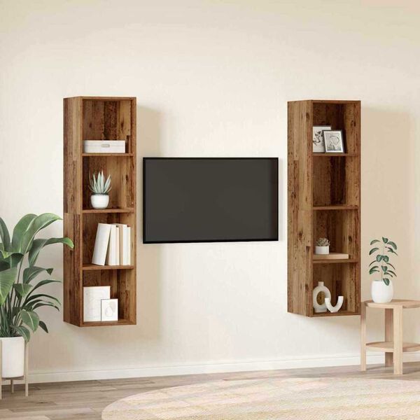 vidaXL TV-Schrankset 2 pcs Braun 37 x 37 x 142,5 cm Holzwerkstoff