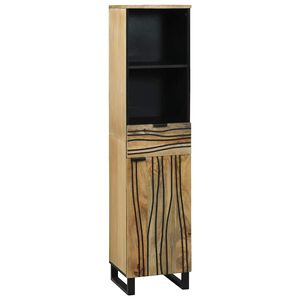 vidaXL Waschbeckenschrank mit T&uuml;r Braun 38 x 33 x 160 cm Holzwerkstoff