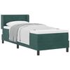 vidaXL Boxspringbett mit Matratze Dunkelgr&uuml;n 200 x 80 cm Samt