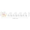 vidaXL Weihnachtsbeleuchtung 4 XXL-Rentiere Schlitten 1548 LEDs 500x80