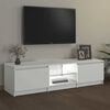 vidaXL TV-Schrank mit LED-Leuchten Weiß 140x40x36 cm