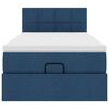 vidaXL Ottoman-Bett mit Matratze & LEDs Blau 80x200 cm Stoff