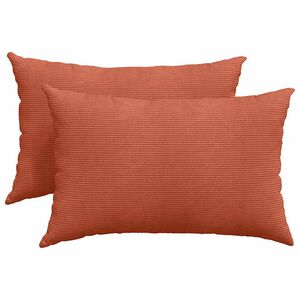 vidaXL Sofakissen 2 St&uuml;ck Rot-Orange 60 x 40 cm Cordstoff
