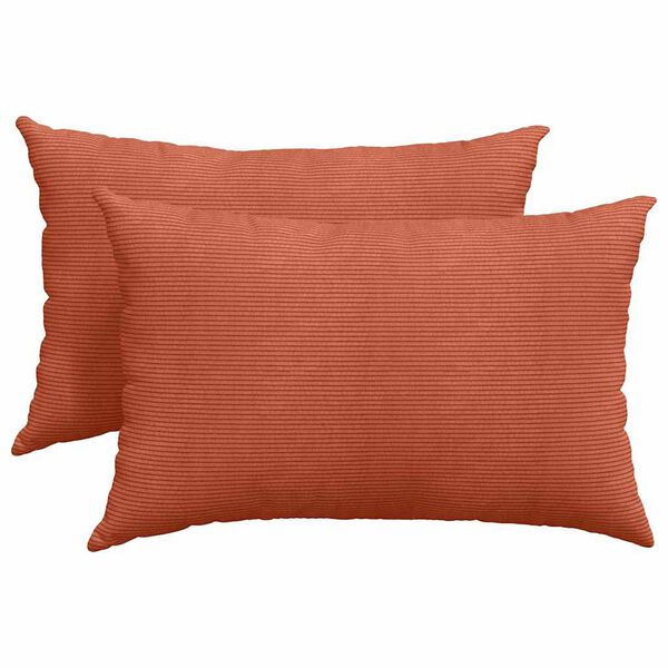 vidaXL Sofakissen 2 St&uuml;ck Rot-Orange 60 x 40 cm Cordstoff