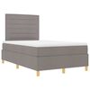 vidaXL LED Boxspringbett mit Matratze Taupe 120 x 200 cm Stoff