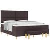 vidaXL Boxspringbett mit Kopfteil Dunkelbraun 200 x 180 cm Stoff