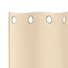 vidaXL Verdunkelungs-Vorh&auml;nge mit Ringen 2 pcs Creme 245 x 140 cm