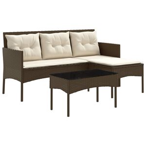 vidaXL Gartensofa-set mit Kissen 2 pcs Poly-Rattan