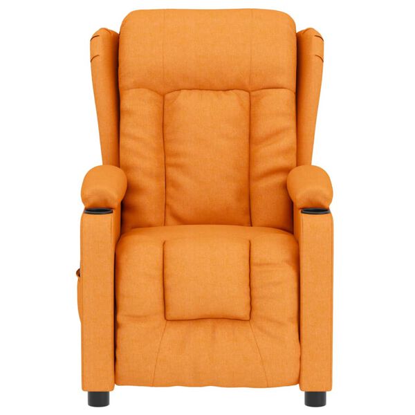 vidaXL Massagesessel mit Aufstehhilfe Dunkelgelb Stoff