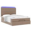 vidaXL Ottoman-Bett mit Matratze & LEDs 140x190cm Kunstleder