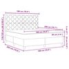 vidaXL Boxspringbett mit Matratze Hellgrau 180 x 200 cm Stoff