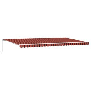 vidaXL Ausziehbare Markise Orange und Braun 600 x 300 cm