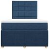 vidaXL Boxspringbett mit Matratze Blau 120x200 cm Stoff