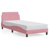 vidaXL Bettgestell mit Kopfteil "Dover" Rosa 90x200 cm Samt
