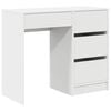vidaXL Schreibtisch mit Speicher Wei&szlig; 90 x 37,5 x 75 cm Holzwerkstoff