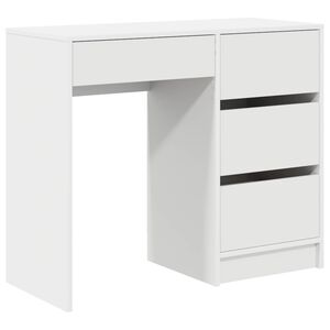 vidaXL Schreibtisch mit Speicher Wei&szlig; 90 x 37,5 x 75 cm Holzwerkstoff