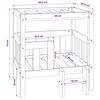 vidaXL Hundebett Grau 65,5x50,5x70 cm Massivholz Kiefer
