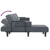 vidaXL Schlafsofa in L-Form Dunkelgrau 260x140x70 cm Samt