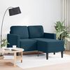 vidaXL 2-Sitzer-Sofa mit Chaiselongue L-Form Blau 125 cm Samt