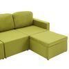 vidaXL Modulares 3-Sitzer-Schlafsofa Gr&uuml;n Stoff