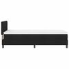 vidaXL Boxspringbett mit Matratze Schwarz 100 x 200 cm Stoff