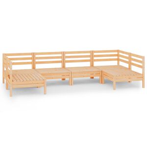 vidaXL 6-tlg. Garten-Lounge-Set Massivholz Kiefer