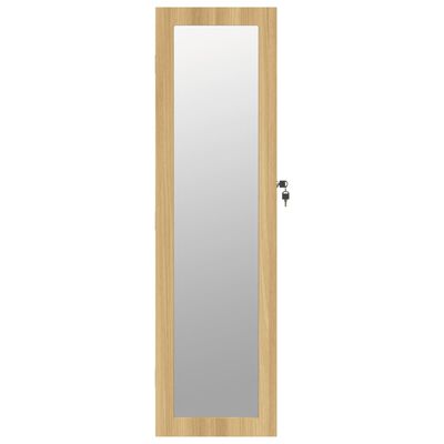 vidaXL Schmuckschrank mit Spiegel Wandmontage 30x8,5x106 cm