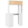 vidaXL Schreibtisch mit Regal Wei&szlig; 91 x 50 x 149 cm Holzwerkstoff