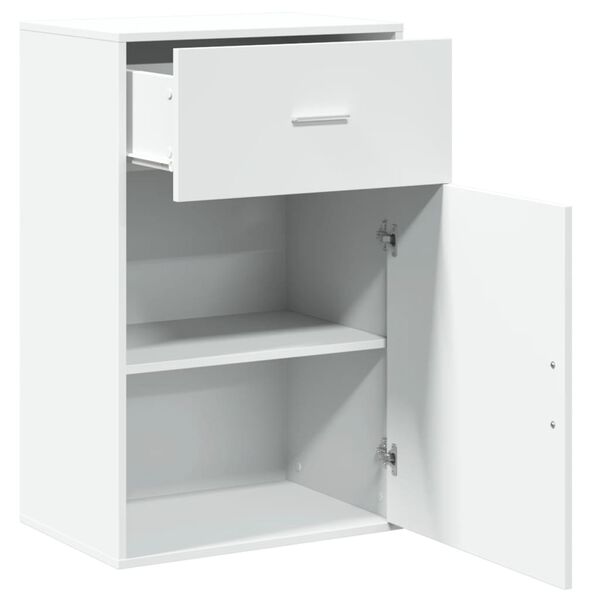 vidaXL Beistellschrank Wei&szlig; 56,5x39x90 cm Holzwerkstoff