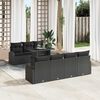 vidaXL Gartensofa-set mit Kissen mit Kissen 8 pcs Schwarz Poly Rattan