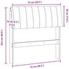 vidaXL Gepolstertes Kopfteil Dunkelgrau 75 cm Massives Kiefernholz