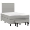 vidaXL Boxspringbett mit Matratze Hellgrau 120x190 cm Stoff