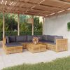 vidaXL 8-tlg. Garten-Lounge-Set mit Kissen Massivholz Teak