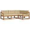 vidaXL Outdoor-Sofagarnitur 4 stk. Natur und Beige