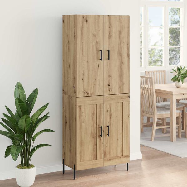 vidaXL Highboard Artisan-Eiche 69,5 x 34 x 180 cm Holzwerkstoff