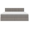 vidaXL Aufbewahrungsbett mit Matratze Taupe 160 x 200 cm Holzwerkstoff