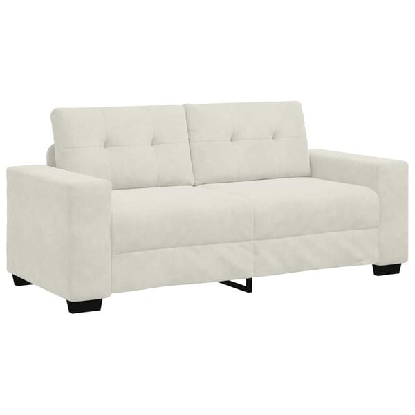 vidaXL Zweisitzer-Sofa Creme 140 cm Samt