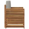 vidaXL Outdoor-Sofagarnitur mit Kissen Natur 79 x 63 x 73 cm