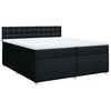 vidaXL Boxspringbett mit Matratze Schwarz 200x200 cm Stoff