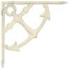 vidaXL Wandregalhalterungen 12 stk. Antik Wei&szlig; 14.5 x 14.5 x 3.5 cm