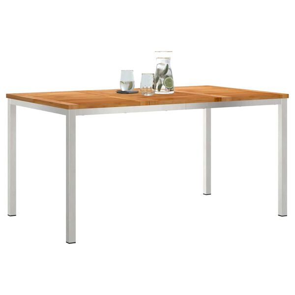 vidaXL Esstisch Braun 150 x 90 x 75 cm Massivholz Teak