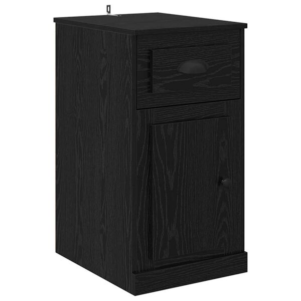 vidaXL Seitenschrank Schwarz Eichen-Optik 40 x 50 x 75 cm