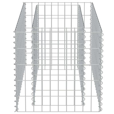 vidaXL Gabionen-Hochbeet Verzinkter Stahl 90×50×50 cm