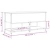 vidaXL Sitzbank mit Stauraum Schwarz 100x42,5x47 cm Holzwerkstoff