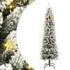 vidaXL K&uuml;nstlicher Weihnachtsbaum mit Schnee 300 LEDs 210 cm