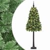 vidaXL K&uuml;nstlicher Weihnachtsbaum mit klappbaren Zweigen und Kugeln