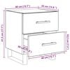 vidaXL Nachttisch 2 pcs Artisan-Eiche 40 x 35 x 47,5 cm Holzwerkstoff